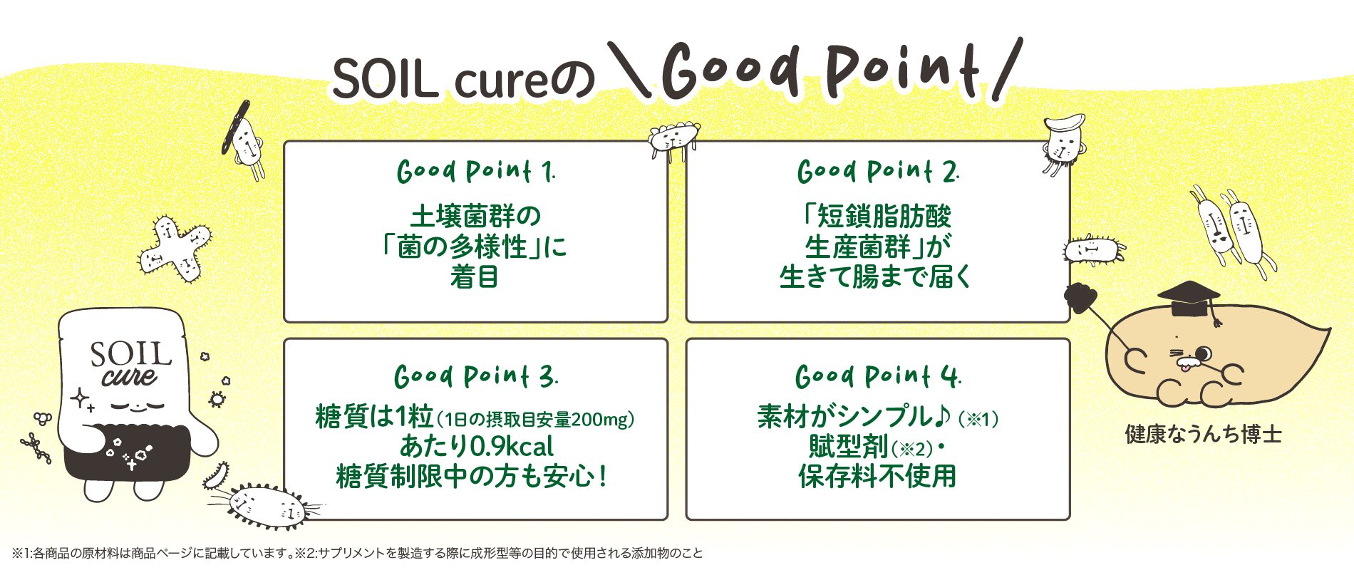 SOILcureの4つのGood Point